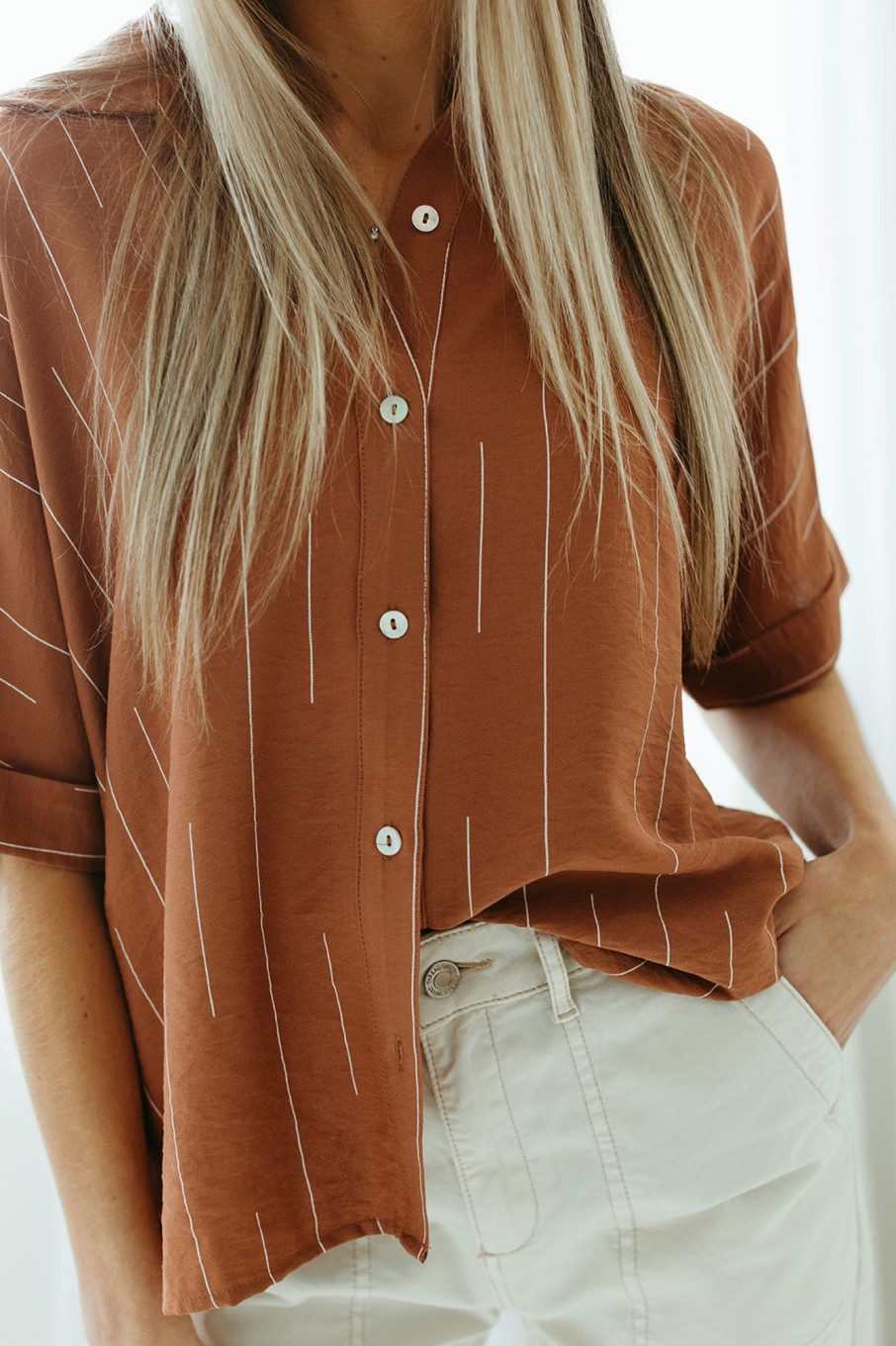 August Cloth Tops | Graham Boyfriend Top