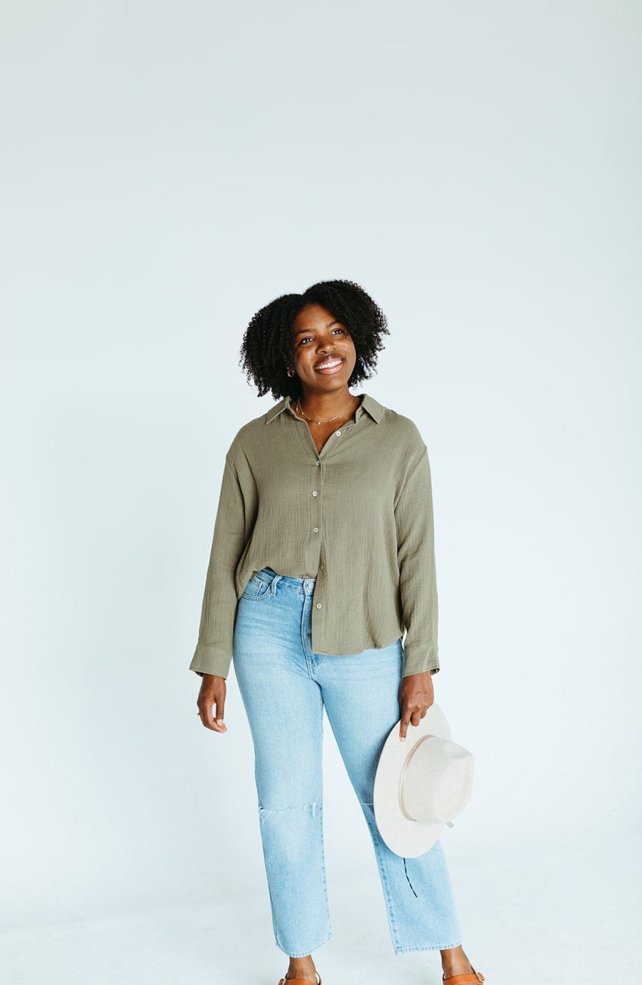 August Cloth Tops | Hastings Button Up Top