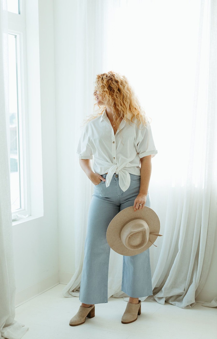 August Cloth Bottoms & Jumpsuits | Dunes Wide Leg Jeans