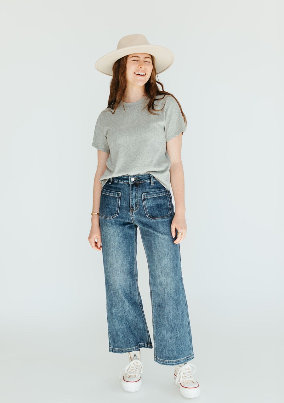 August Cloth Bottoms & Jumpsuits | Gentry Wide Leg Jeans