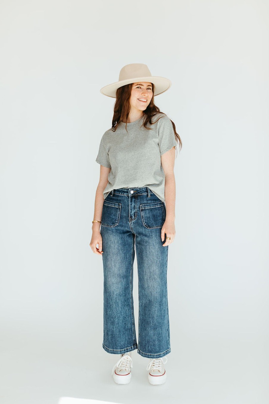 August Cloth Bottoms & Jumpsuits | Gentry Wide Leg Jeans