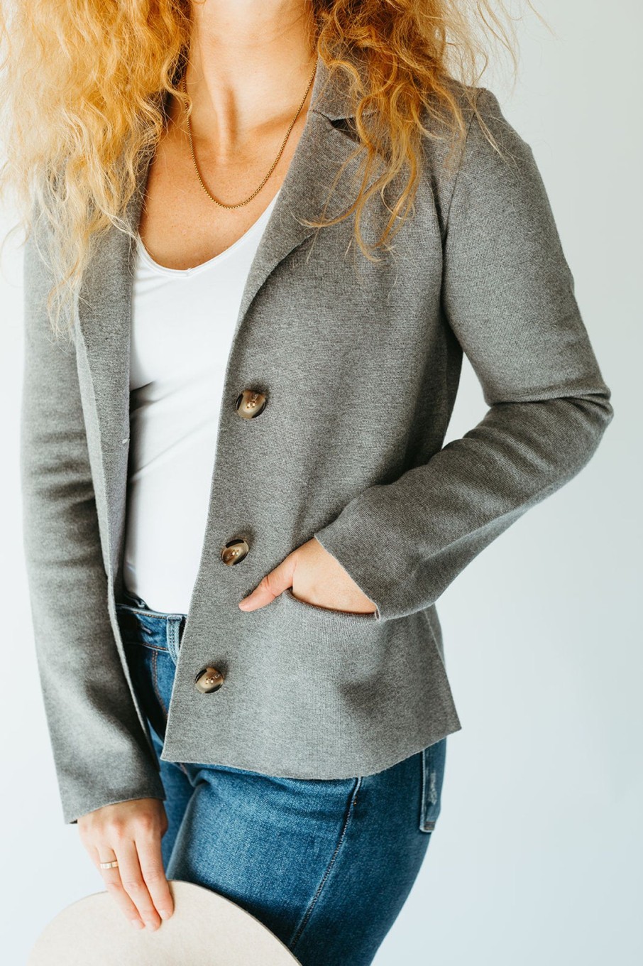 August Cloth Outerwear | Wymore Knit Blazer