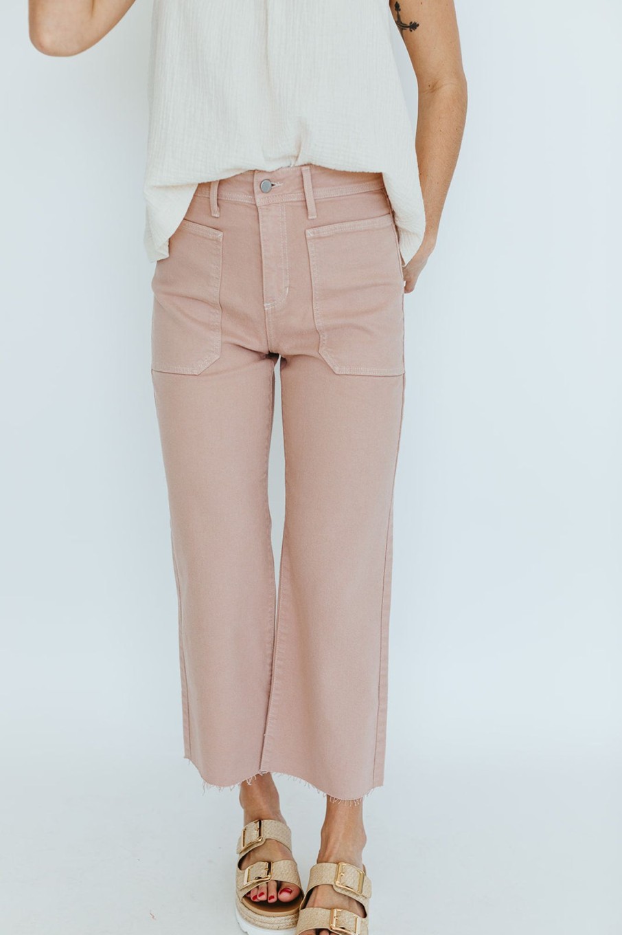 August Cloth Bottoms & Jumpsuits | Toni Wide Leg Jeans