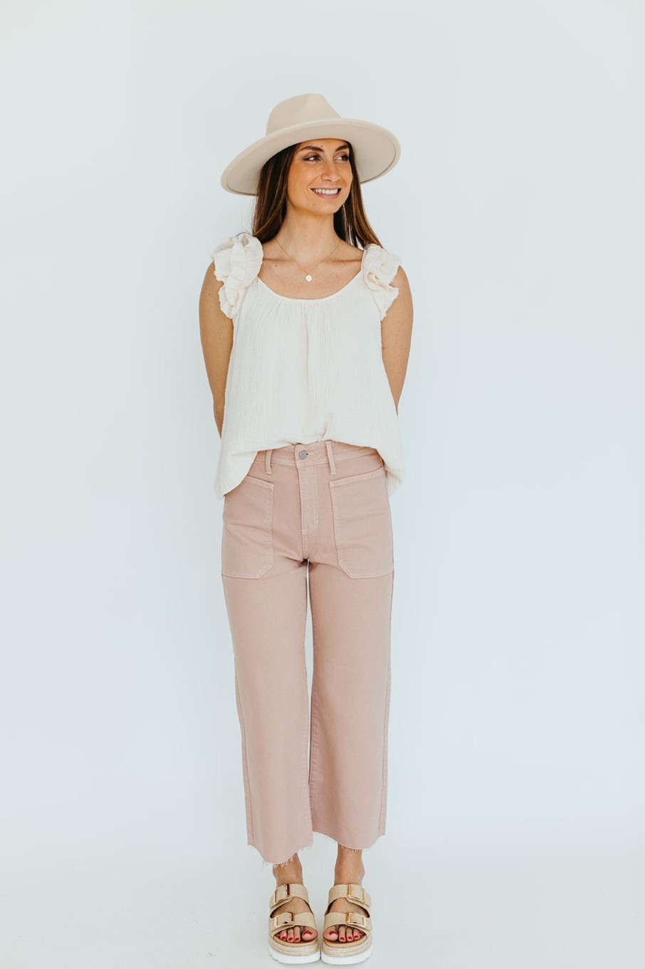 August Cloth Bottoms & Jumpsuits | Toni Wide Leg Jeans