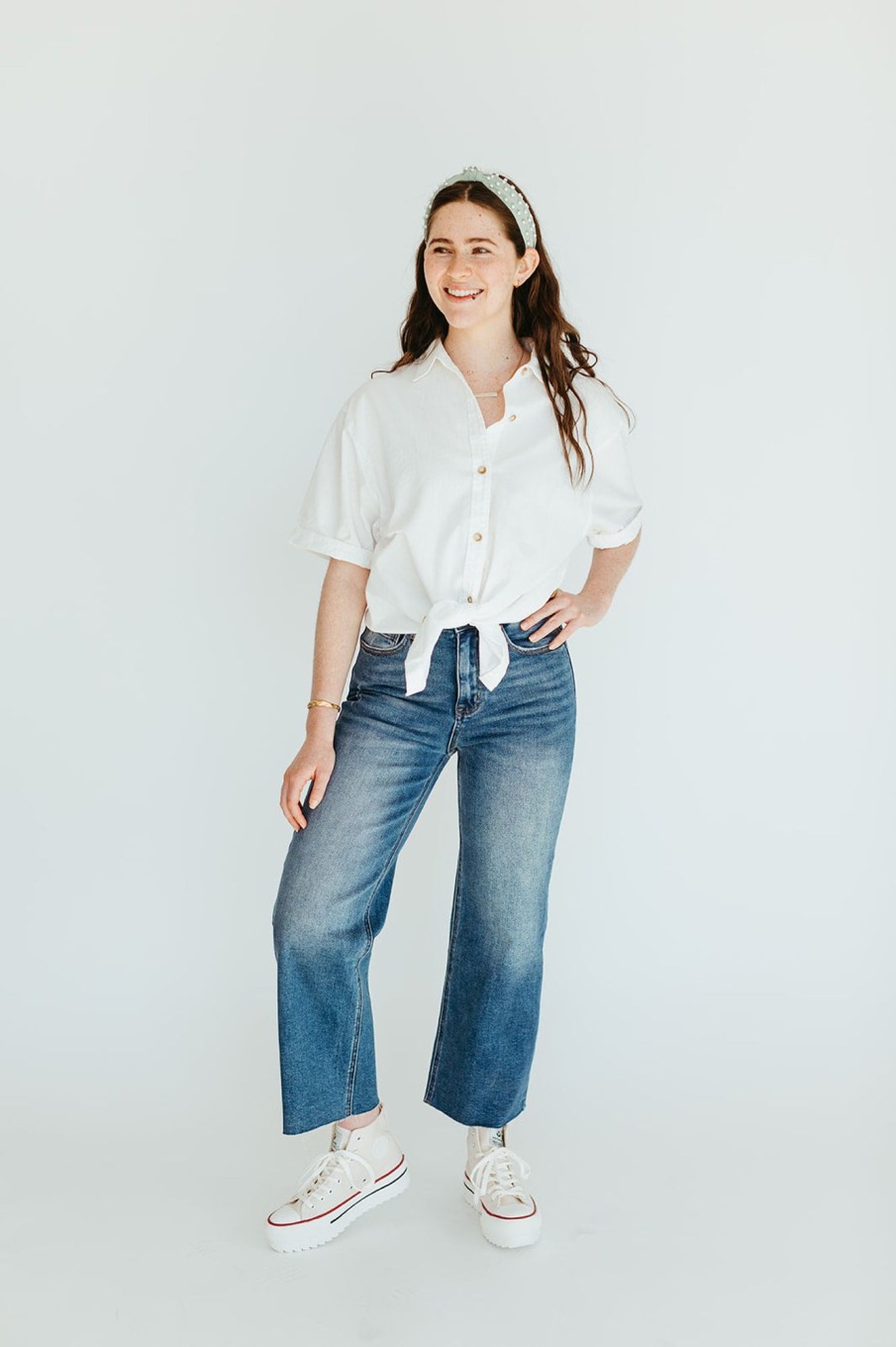 August Cloth Bottoms & Jumpsuits | Blake Wide Leg Jean