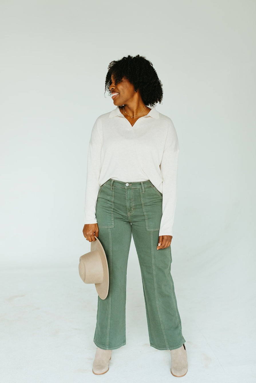 August Cloth Bottoms & Jumpsuits | Ferris Wide Leg Jeans