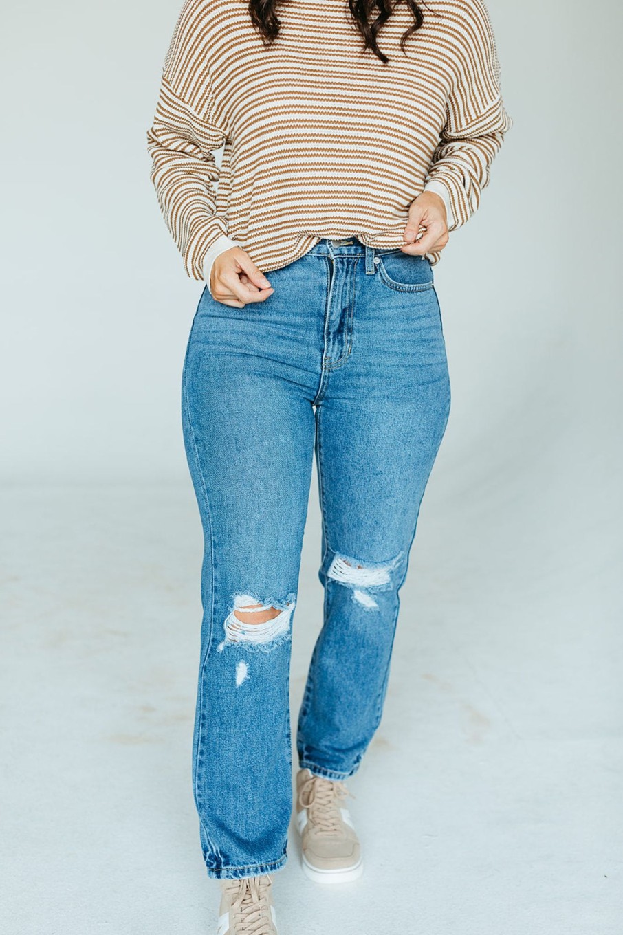 August Cloth Bottoms & Jumpsuits | Mona Mom Jeans