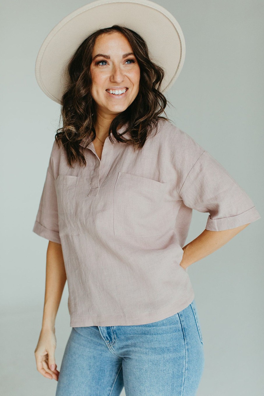 August Cloth Tops | Annabelle Linen Top