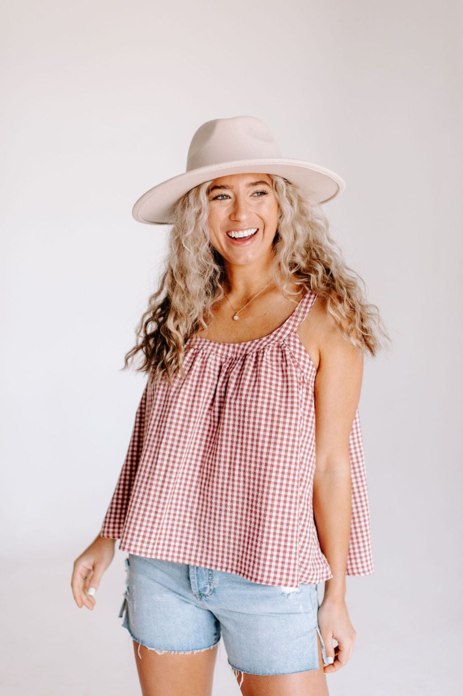 August Cloth Tops | Rudy Gingham Tank