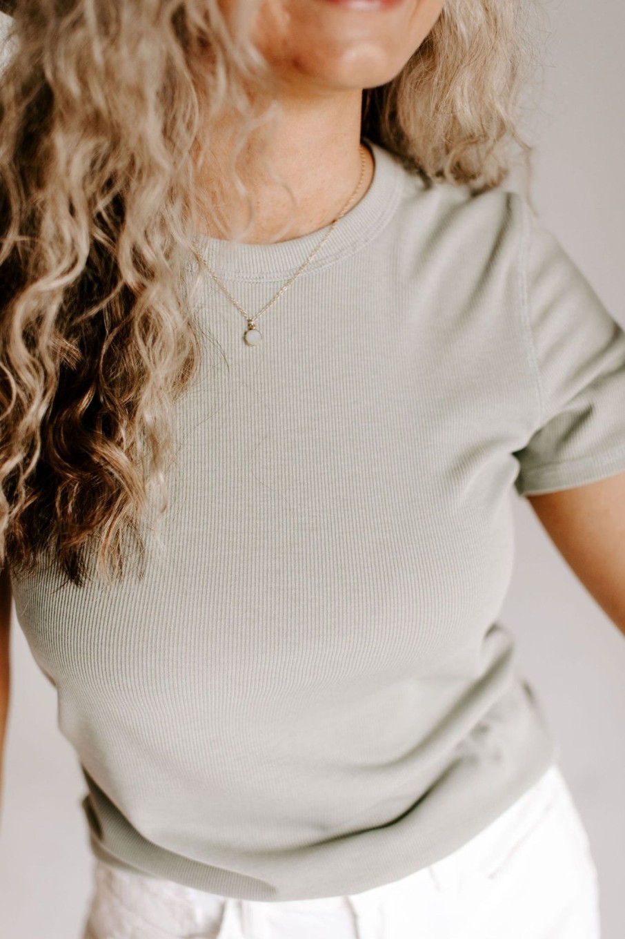 August Cloth Tops | Odessa Ribbed Tee