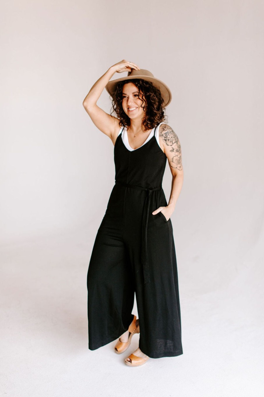 August Cloth Bottoms & Jumpsuits | Suzie Tie Jumpsuit