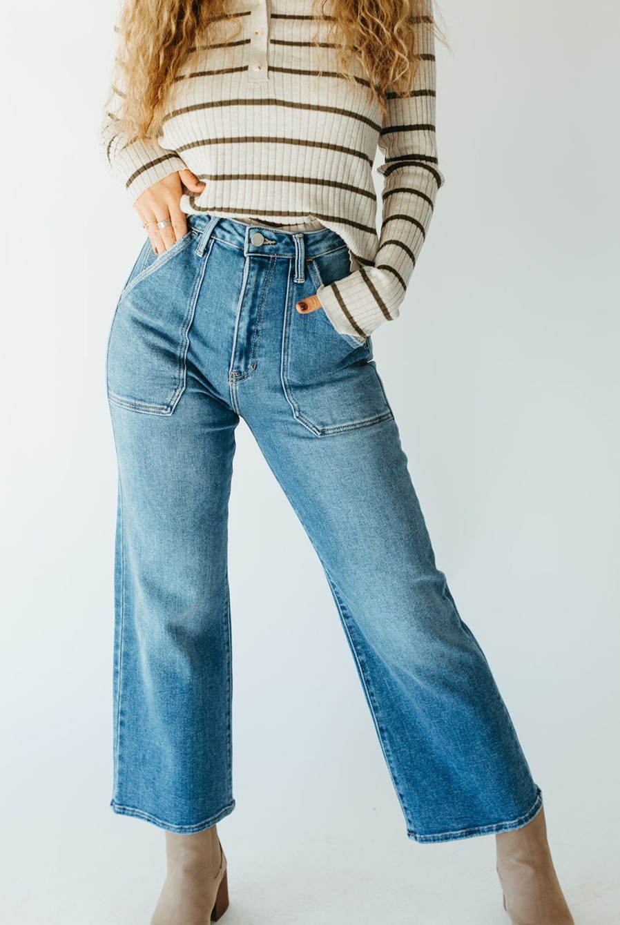 August Cloth Bottoms & Jumpsuits | Dutton Wide Leg Jeans