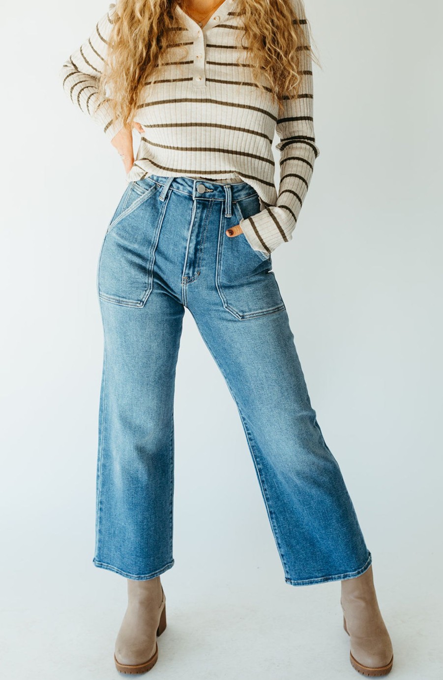 August Cloth Bottoms & Jumpsuits | Dutton Wide Leg Jeans