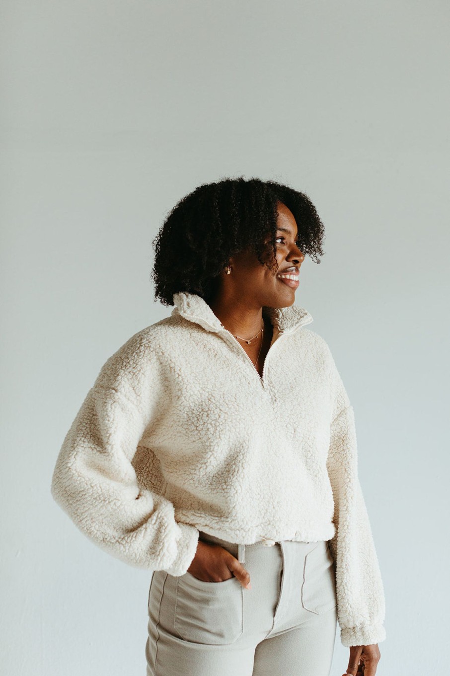 August Cloth Outerwear | Sybil Sherpa Pullover