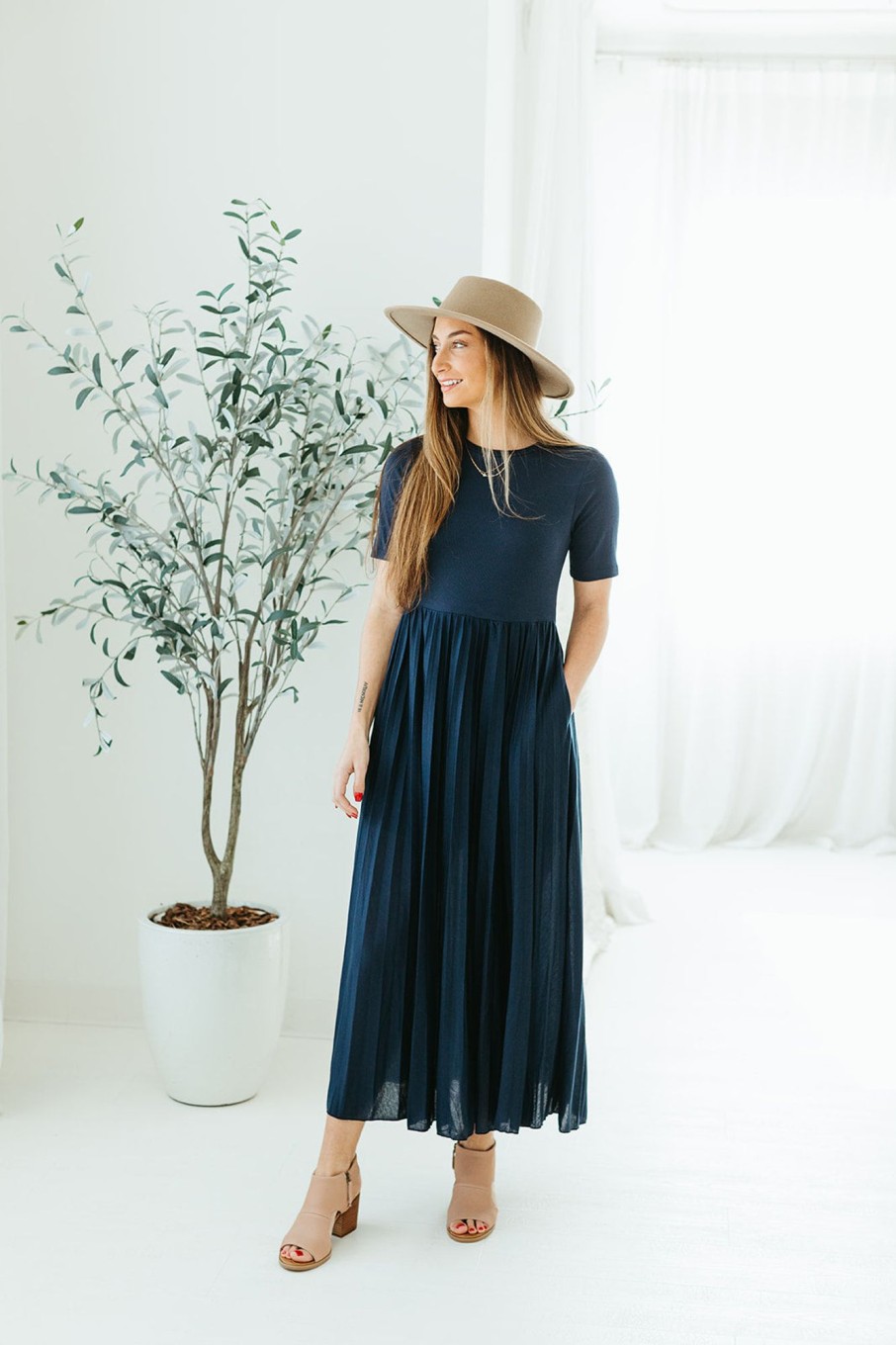 August Cloth Maternity | Joyce Pleated Dress