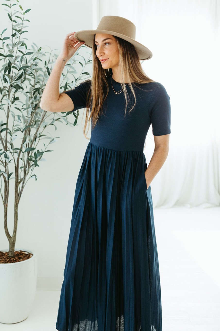 August Cloth Maternity | Joyce Pleated Dress