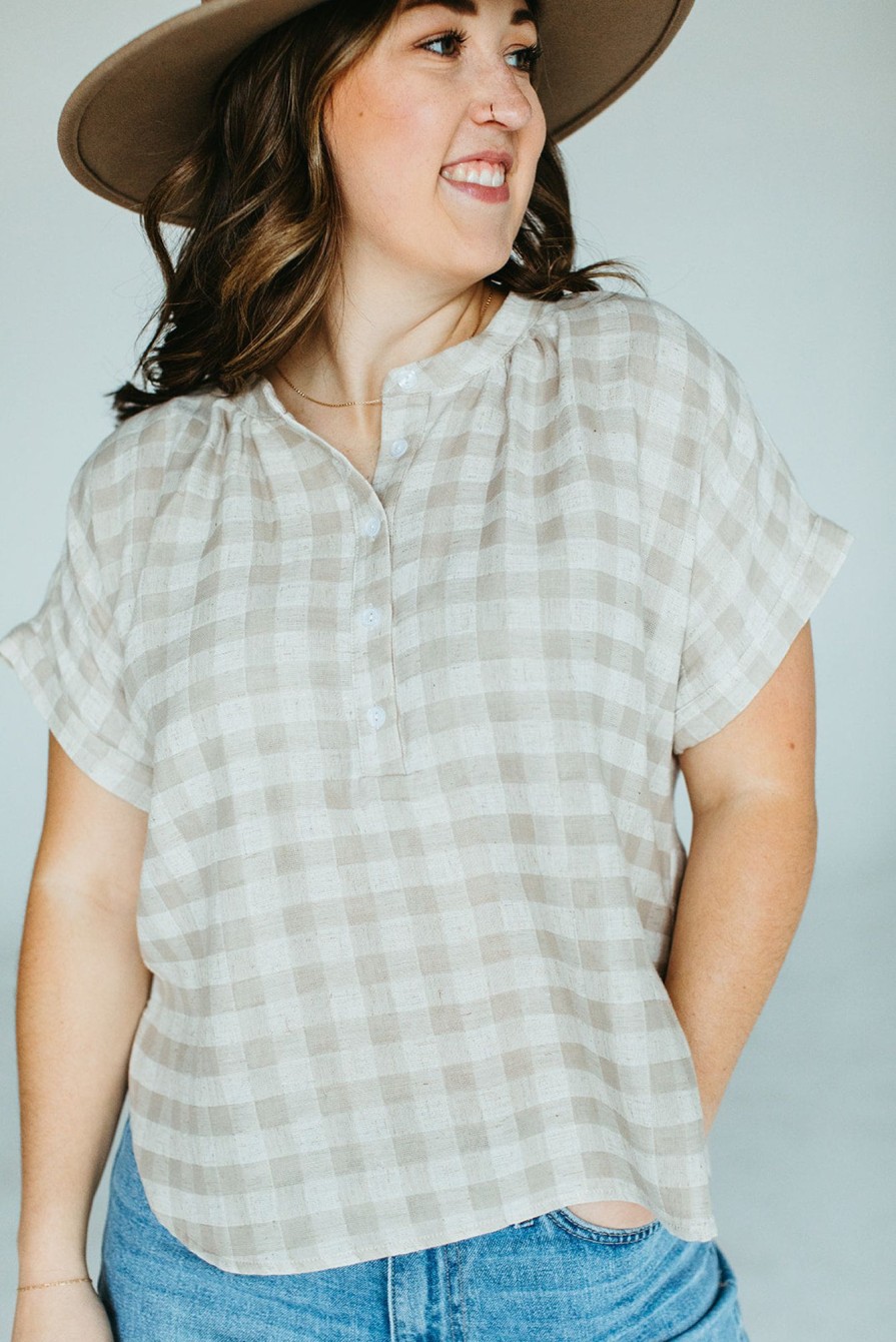 August Cloth Tops | William Gingham Top